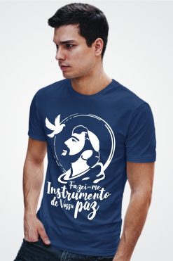 Camiseta Instrumento de Vossa Paz - P, Azul Marinho