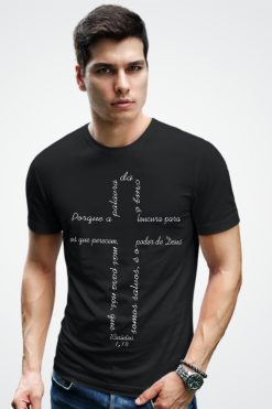 Camiseta Palavra da Cruz - M, Preta