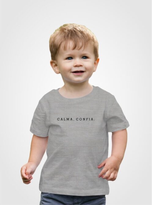 Camiseta Infantil Calma, Confia. - Imagem 2