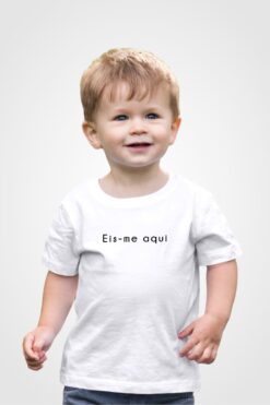 Camiseta Infantil Eis-me aqui