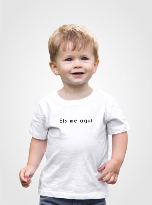Camiseta Infantil Eis-me aqui